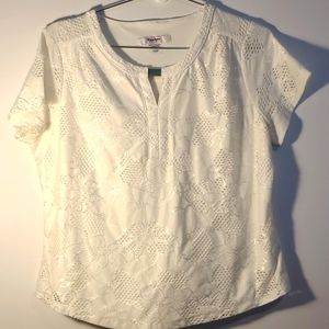 Shirt by tanjay double liner perly & white